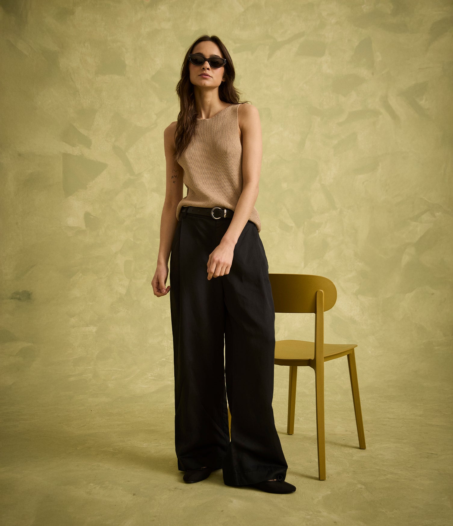 Top Mujer Tejido Stella Beige