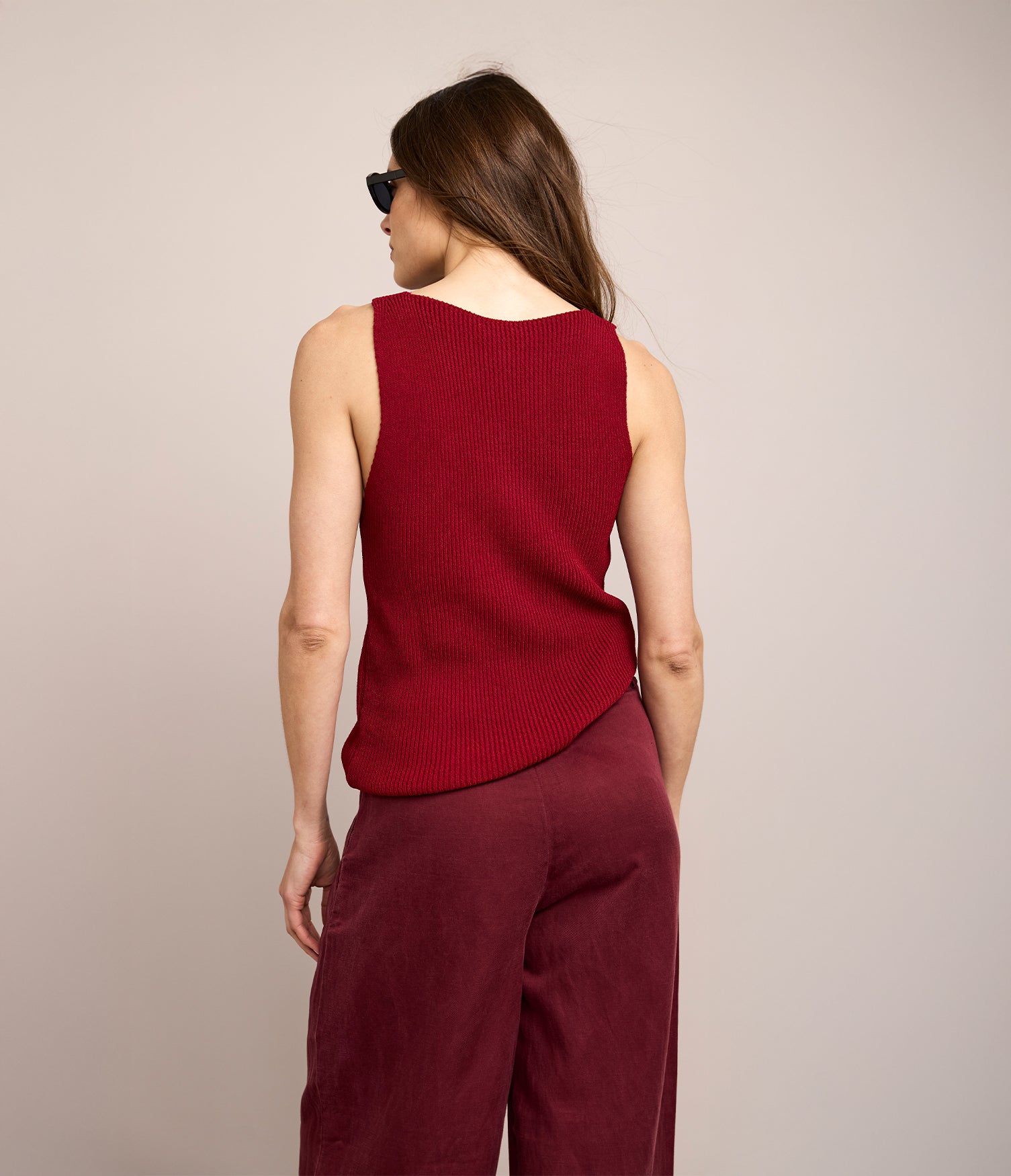 Top Mujer Tejido Stella Rojo