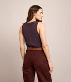 Top Mujer Tejido Stella Morado