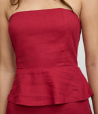 Top Mujer Viscosa Rojo Verona