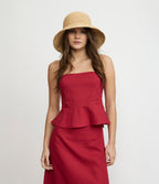 Top Mujer Viscosa Rojo Verona