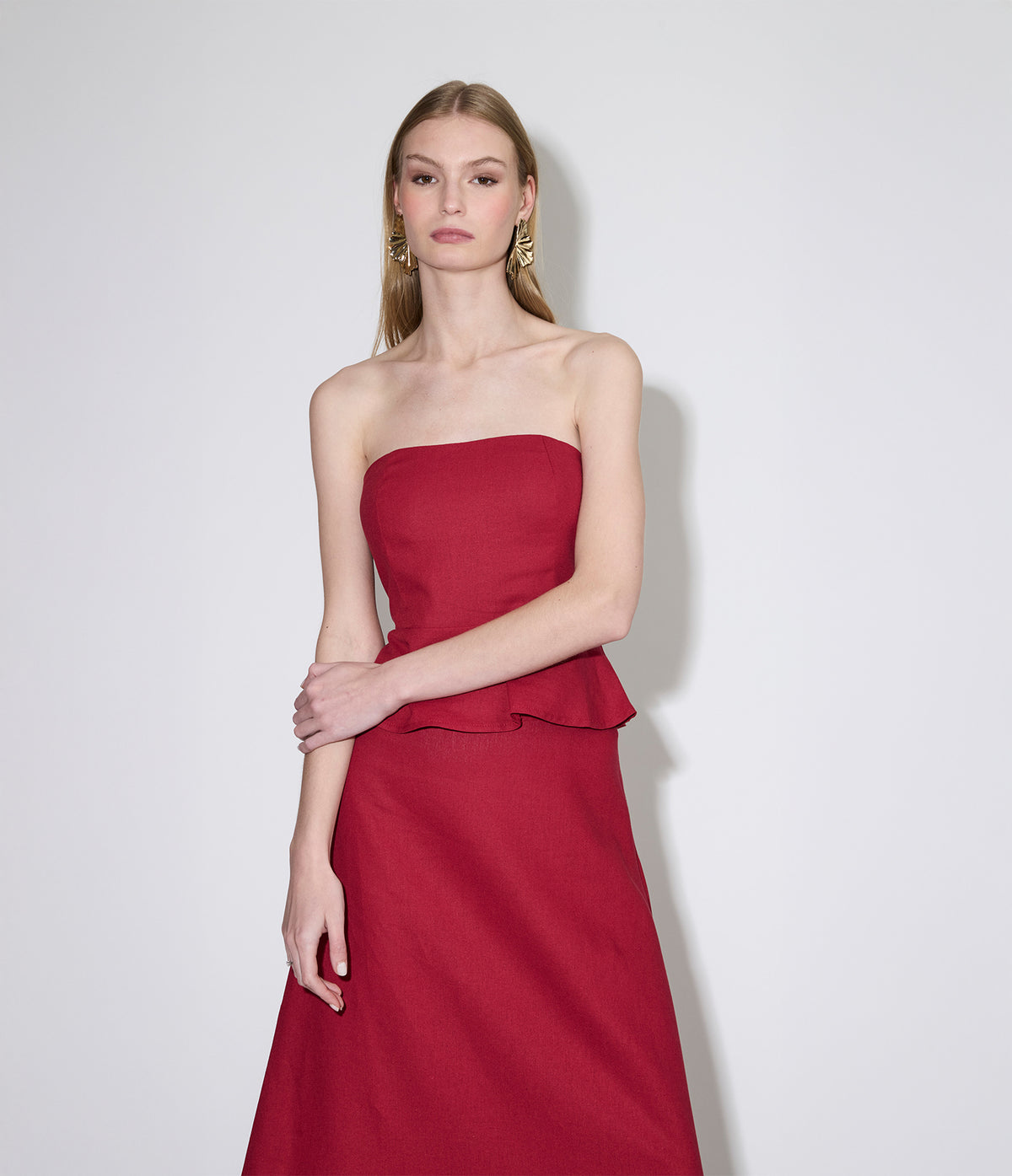 Top Mujer Viscosa Rojo Verona