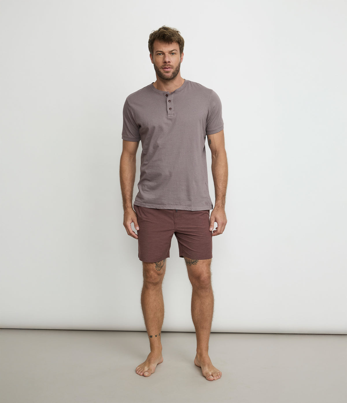 Traje de Baño Hombre Vintage Burdeo