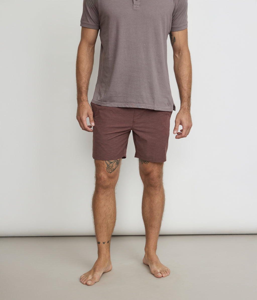 Traje de Baño Hombre Vintage Burdeo