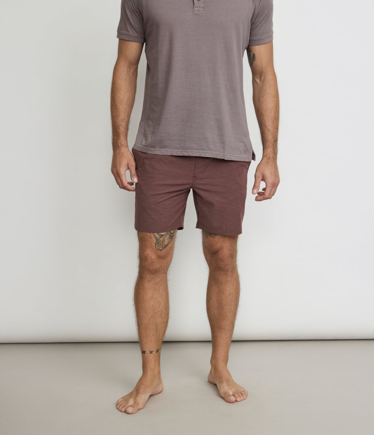 Traje de Baño Hombre Vintage Burdeo