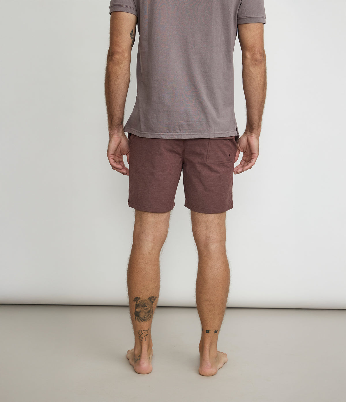 Traje de Baño Hombre Vintage Burdeo