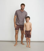 Traje de Baño Hombre Vintage Burdeo