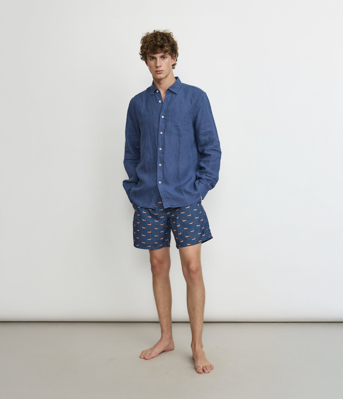 Traje de Baño Hombre Perro Salchicha