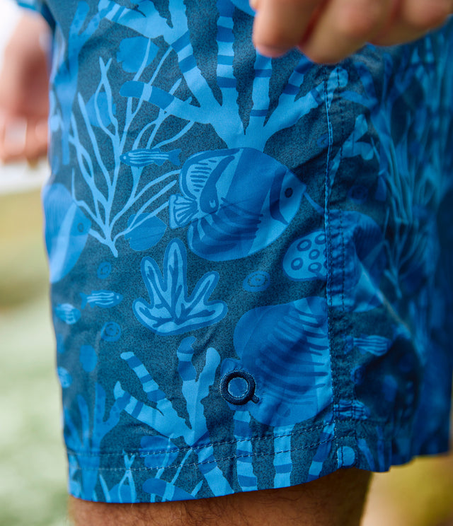 Traje de Baño Hombre Secado Rápido Coral Reef