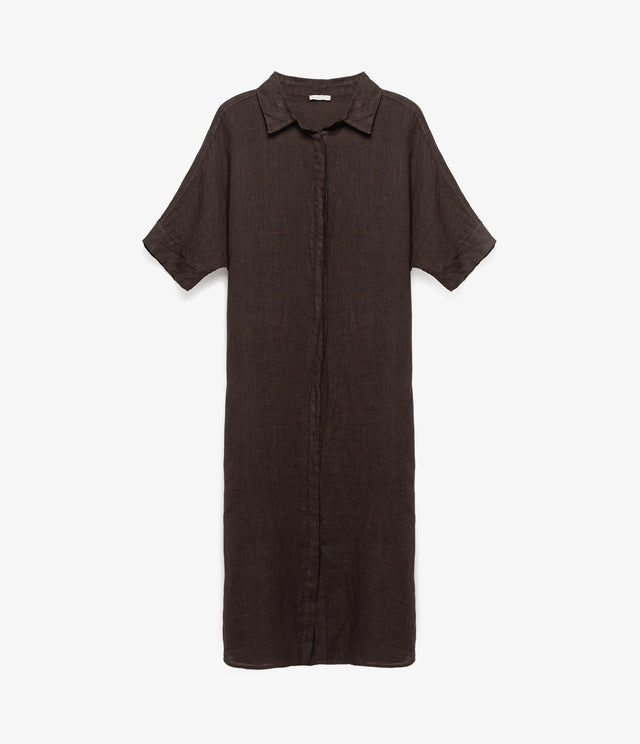 Blusón Mujer 100% Lino Firenze Café