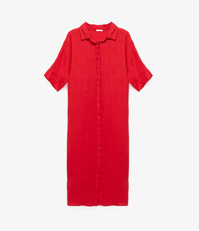 Blusón Mujer 100% Lino Firenze Rojo