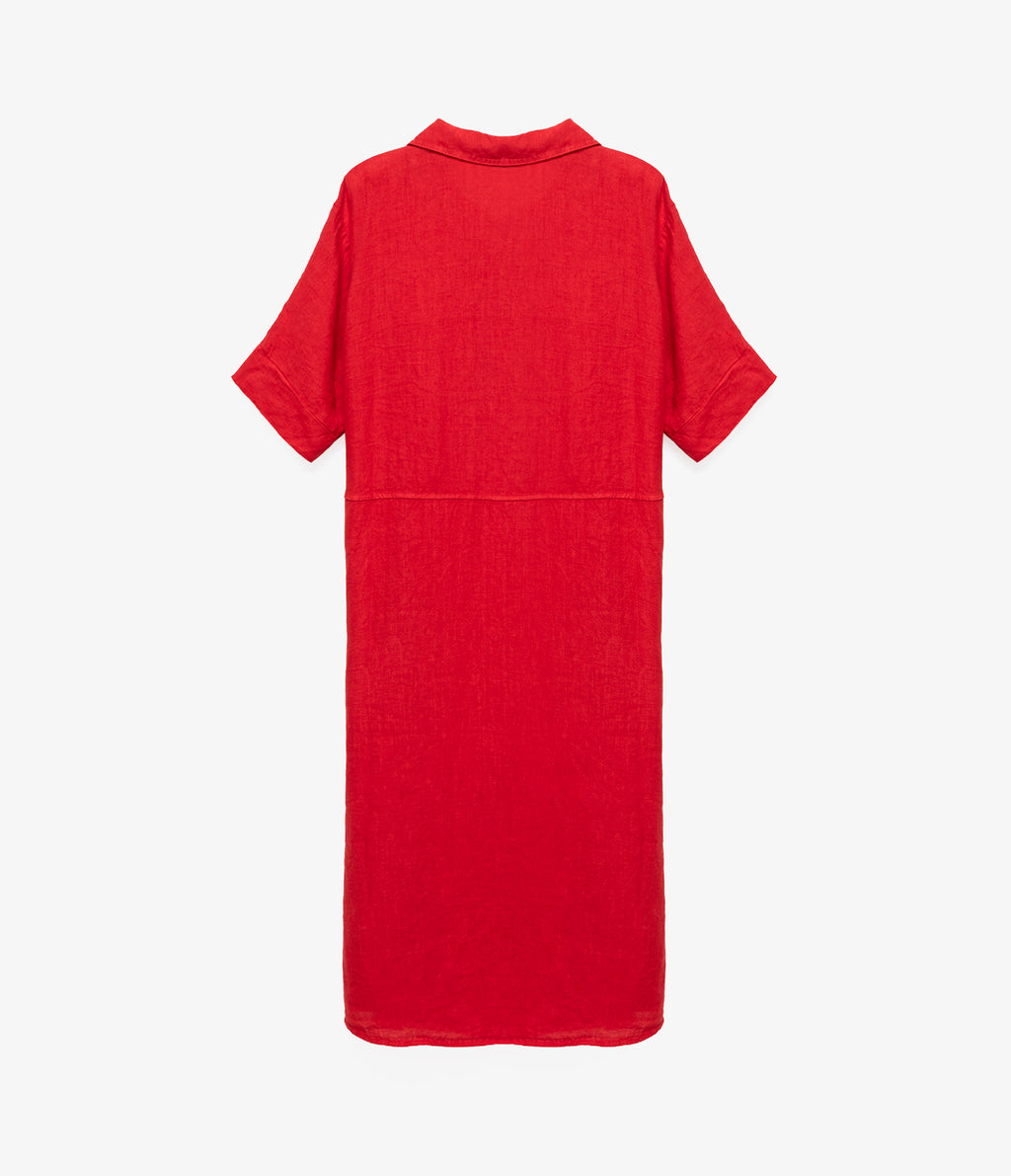 Blusón Mujer 100% Lino Firenze Rojo