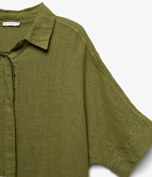 Blusón Mujer 100% Lino Firenze Verde