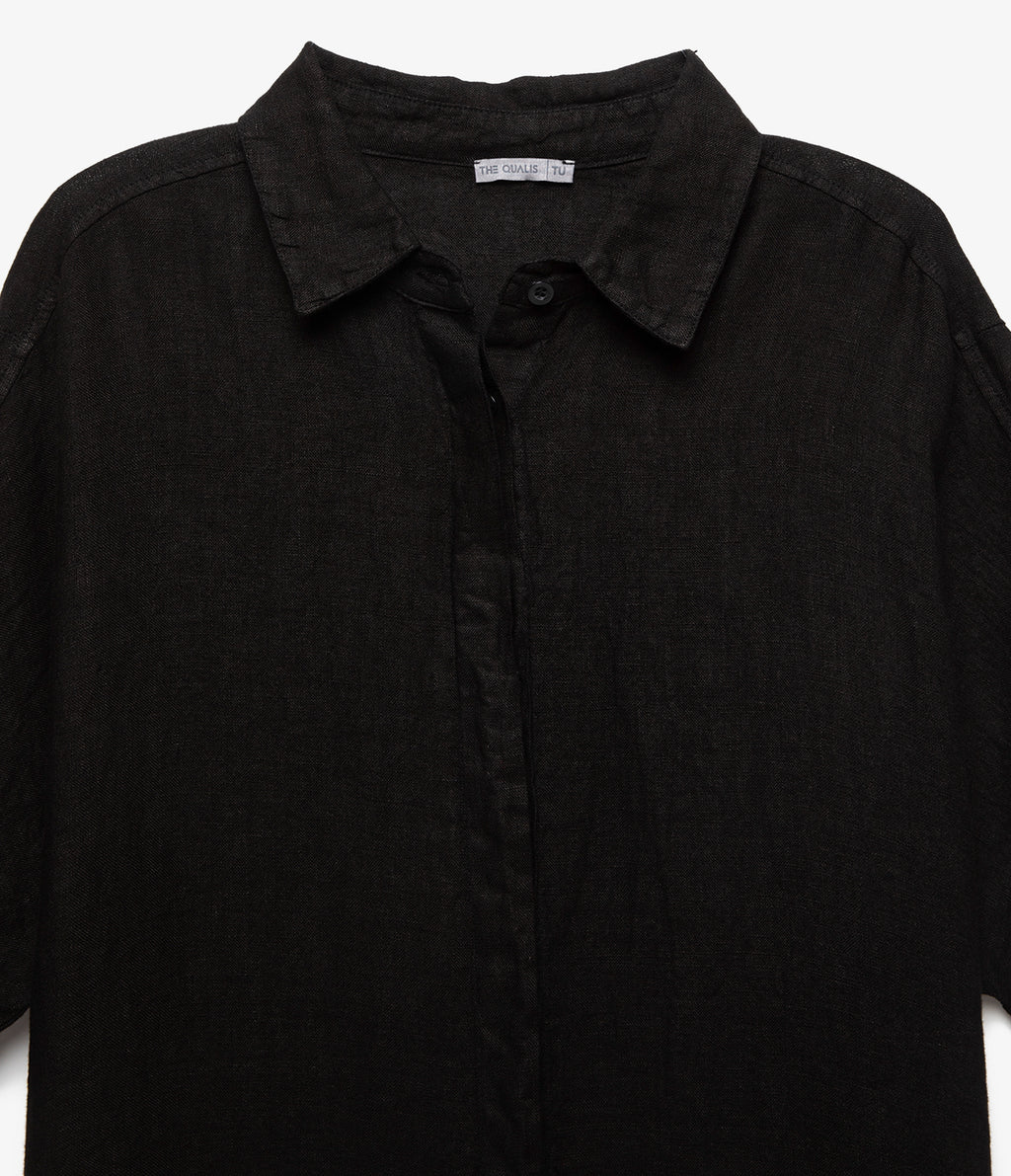 Blusón Mujer 100% Lino Firenze Negro