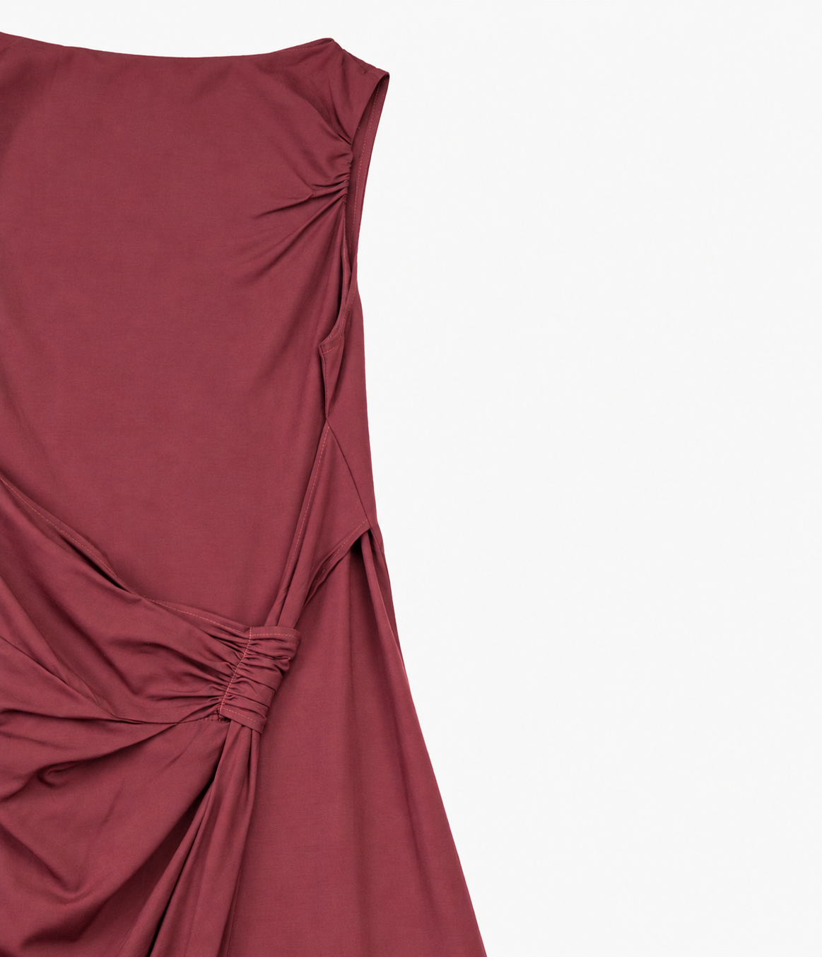 Vestido Mujer Lino Verona Burdeo