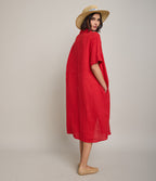 Blusón Mujer 100% Lino Firenze Rojo
