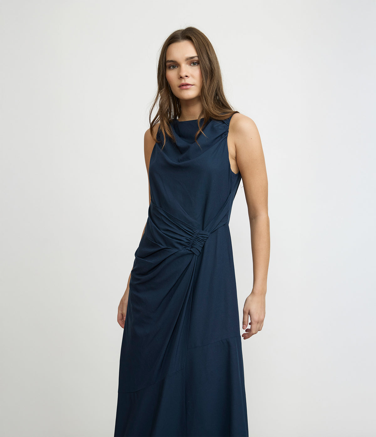 Vestido Mujer Lino Verona Azul Marino