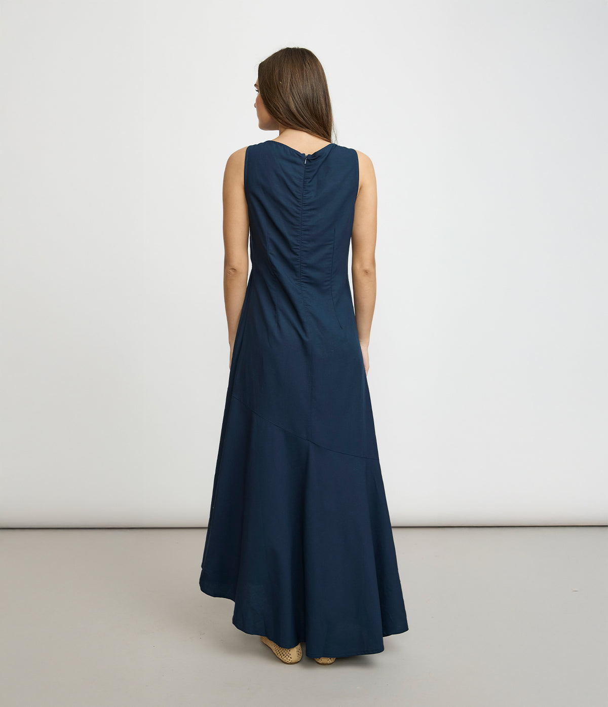 Vestido Mujer Lino Verona Azul Marino