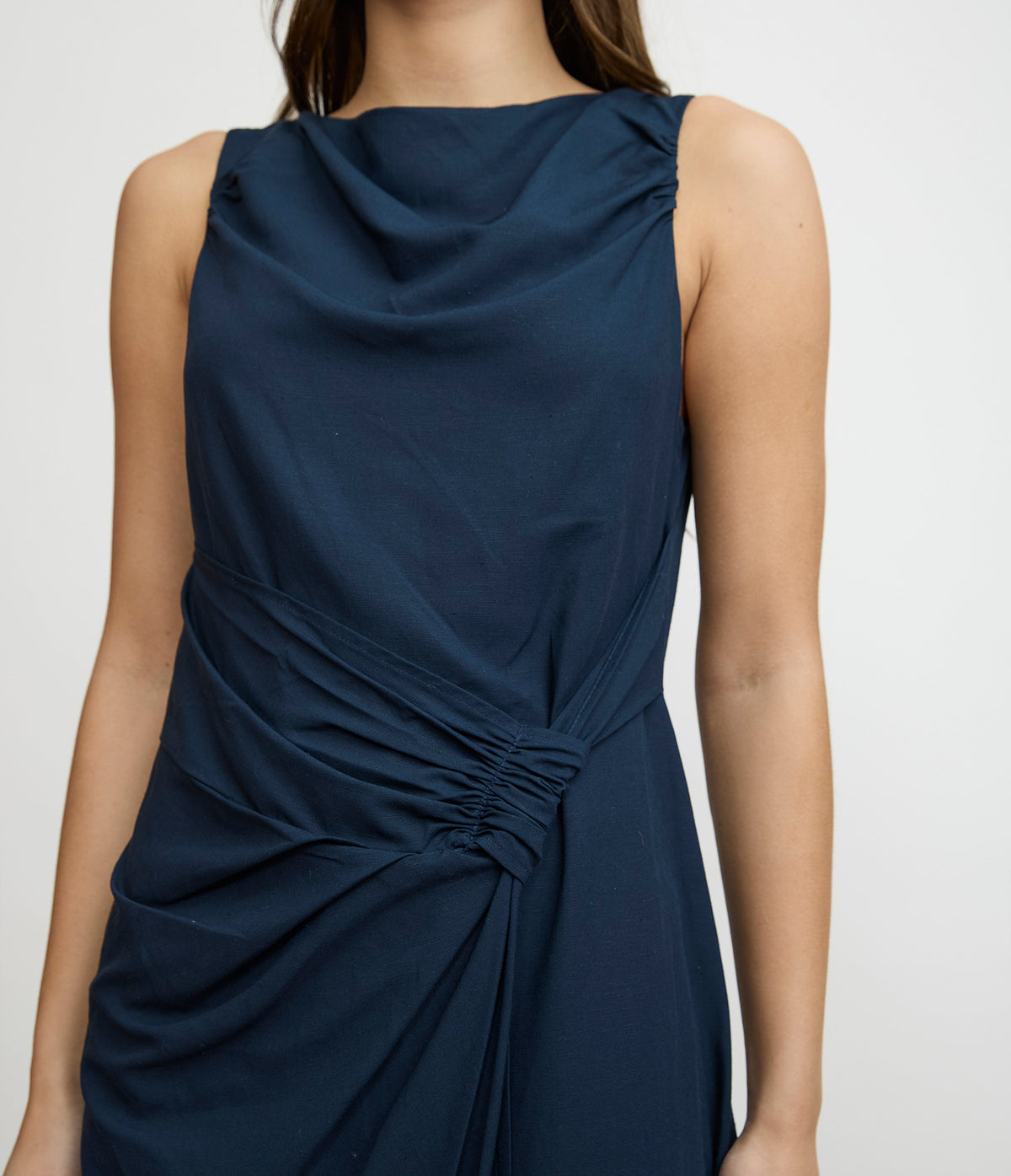 Vestido Mujer Lino Verona Azul Marino