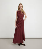 Vestido Mujer Lino Verona Burdeo