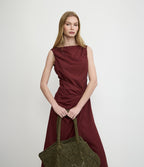 Vestido Mujer Lino Verona Burdeo