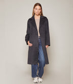 Abrigo Handmade Lana Gris Grafito - Abrigo Mujer
