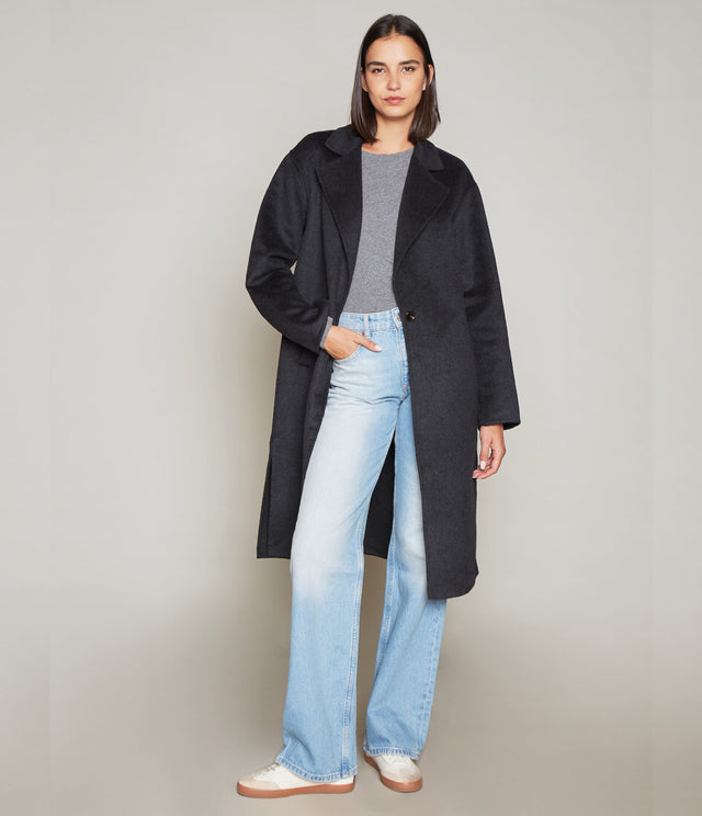 Abrigo Julia Gris Grafito - Abrigo Mujer