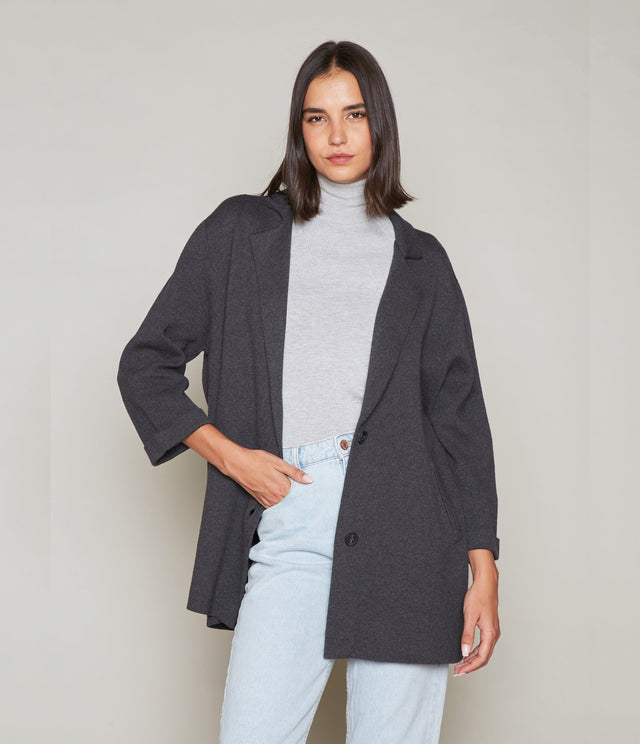 Blazer Francia Gris Grafito - Sweater Mujer