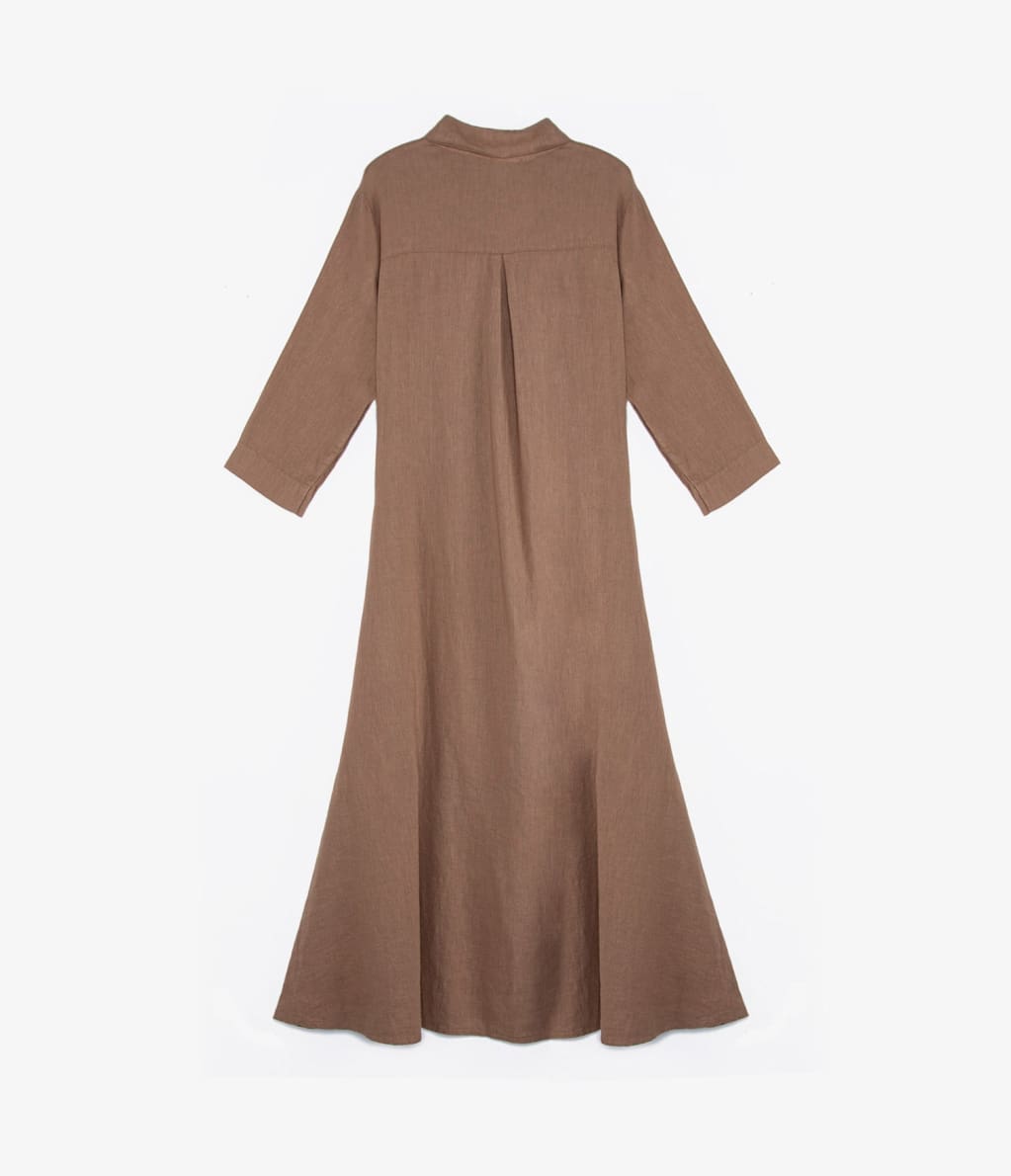 Blusón Roma Lino Canela - Blusa