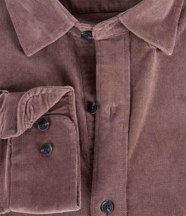 Camisa Cotelé Collins Café - Camisa
