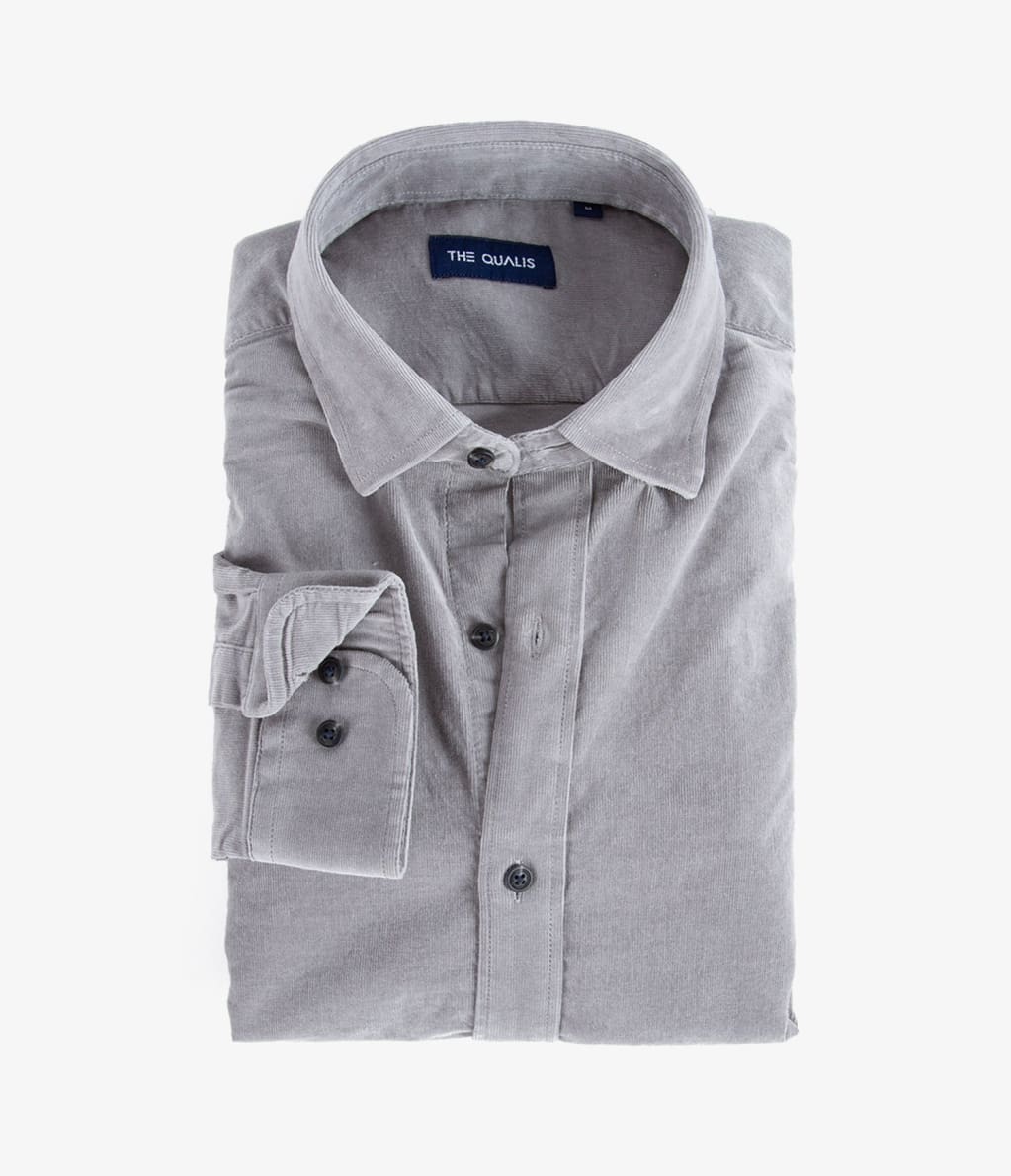 Camisa Cotelé Collins Gris - Camisa