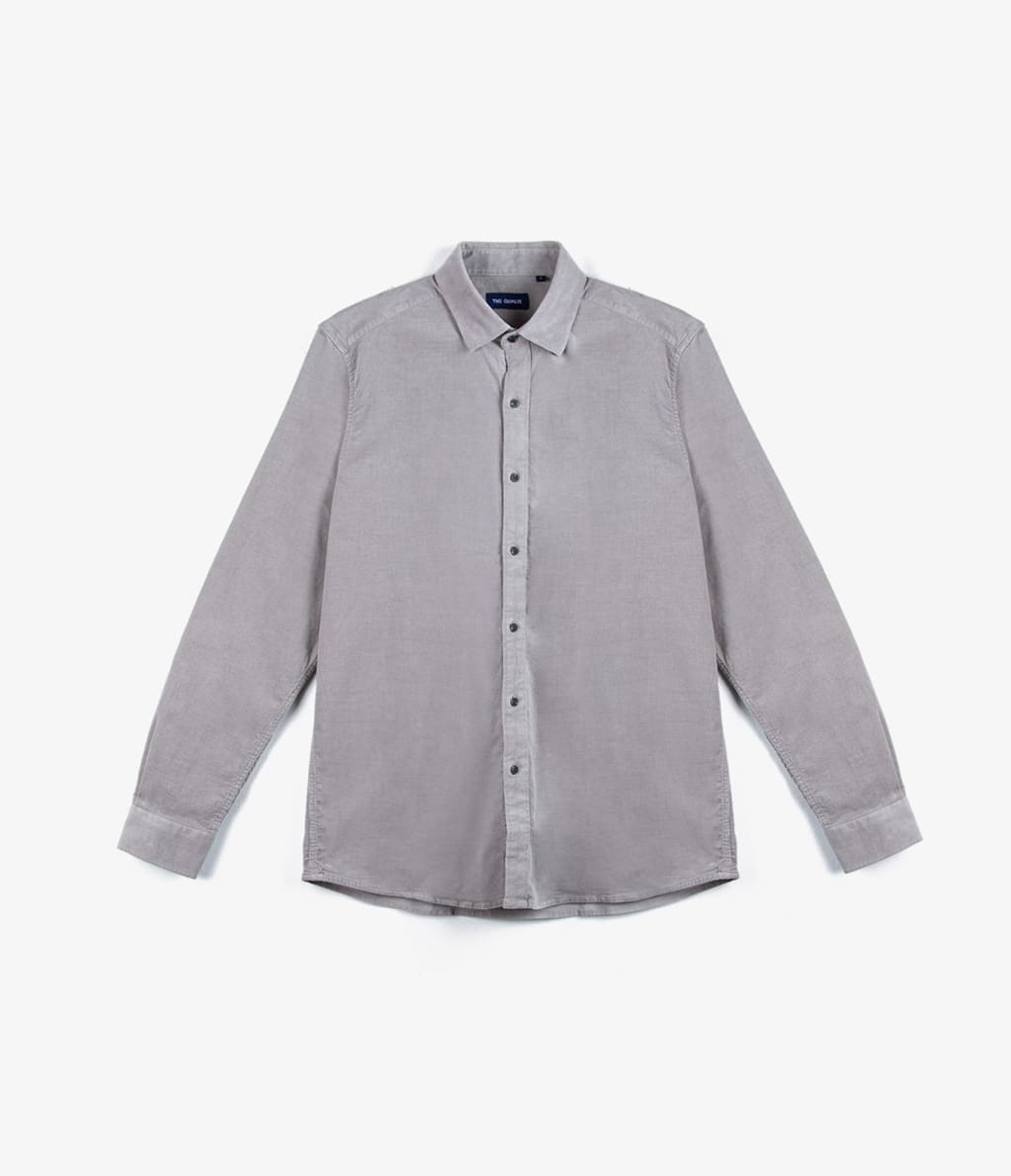 Camisa Cotelé Collins Gris - Camisa