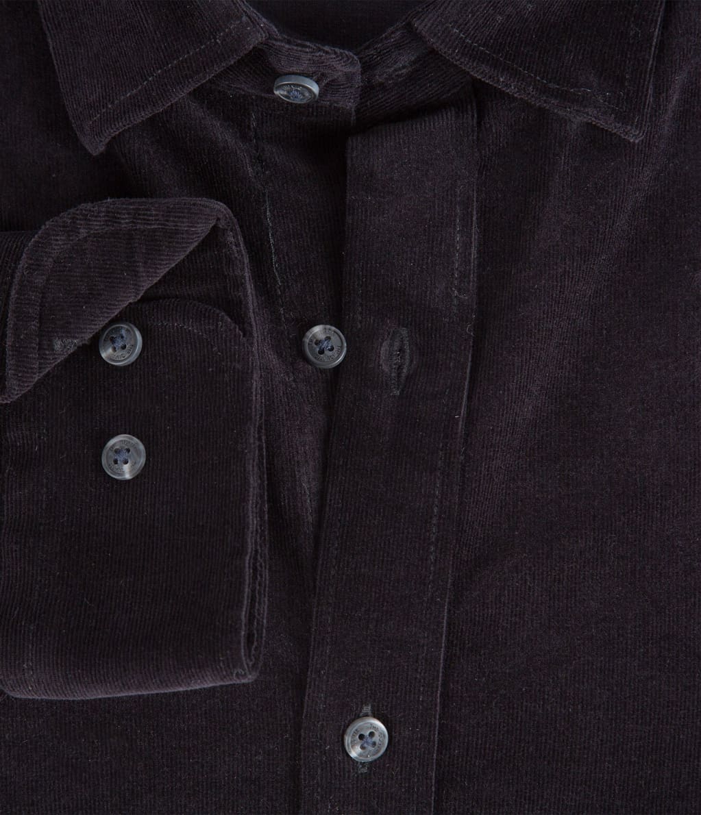 Camisa Cotelé Collins Negro - Camisa