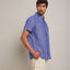 Camisa de hombre 100% lino Sintra manga corta Azulino - Camisa