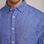 Camisa de hombre 100% lino Sintra manga corta Azulino - Camisa