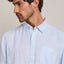 Camisa de hombre 100% lino Sintra manga corta Celeste - Camisa