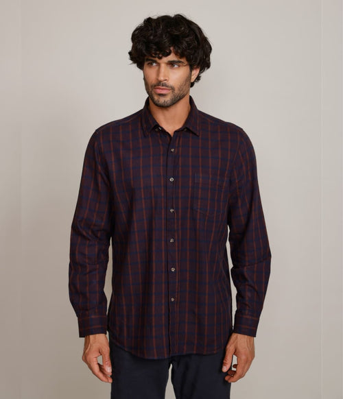 Camisa Franela Delgada Azul - Camisa