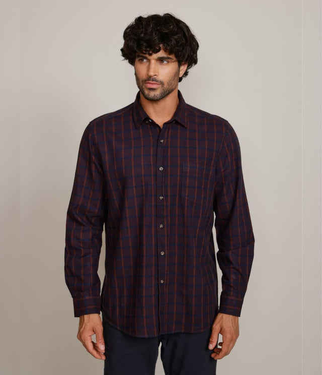 Camisa Franela Delgada Azul - Camisa