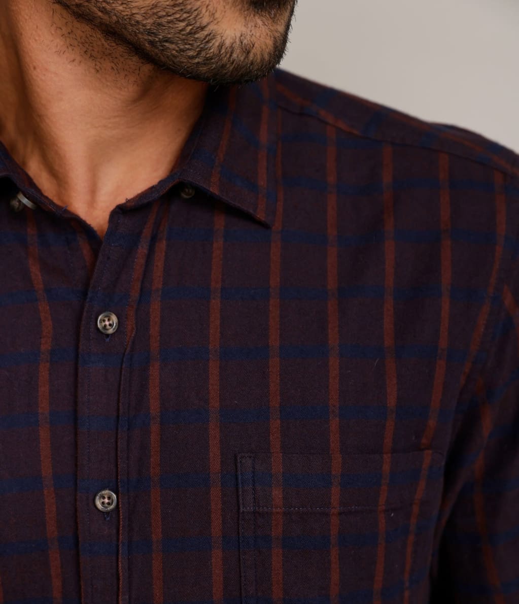 Camisa Franela Delgada Azul - Camisa