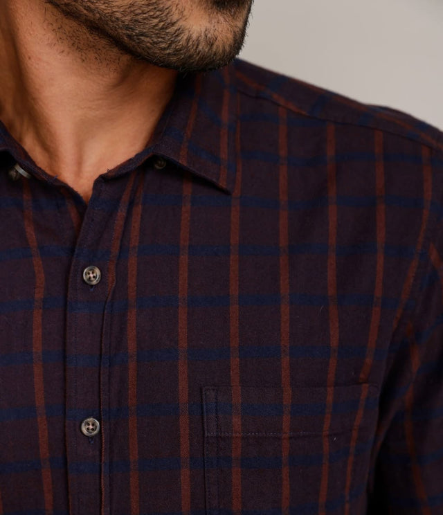Camisa Franela Delgada Azul - Camisa