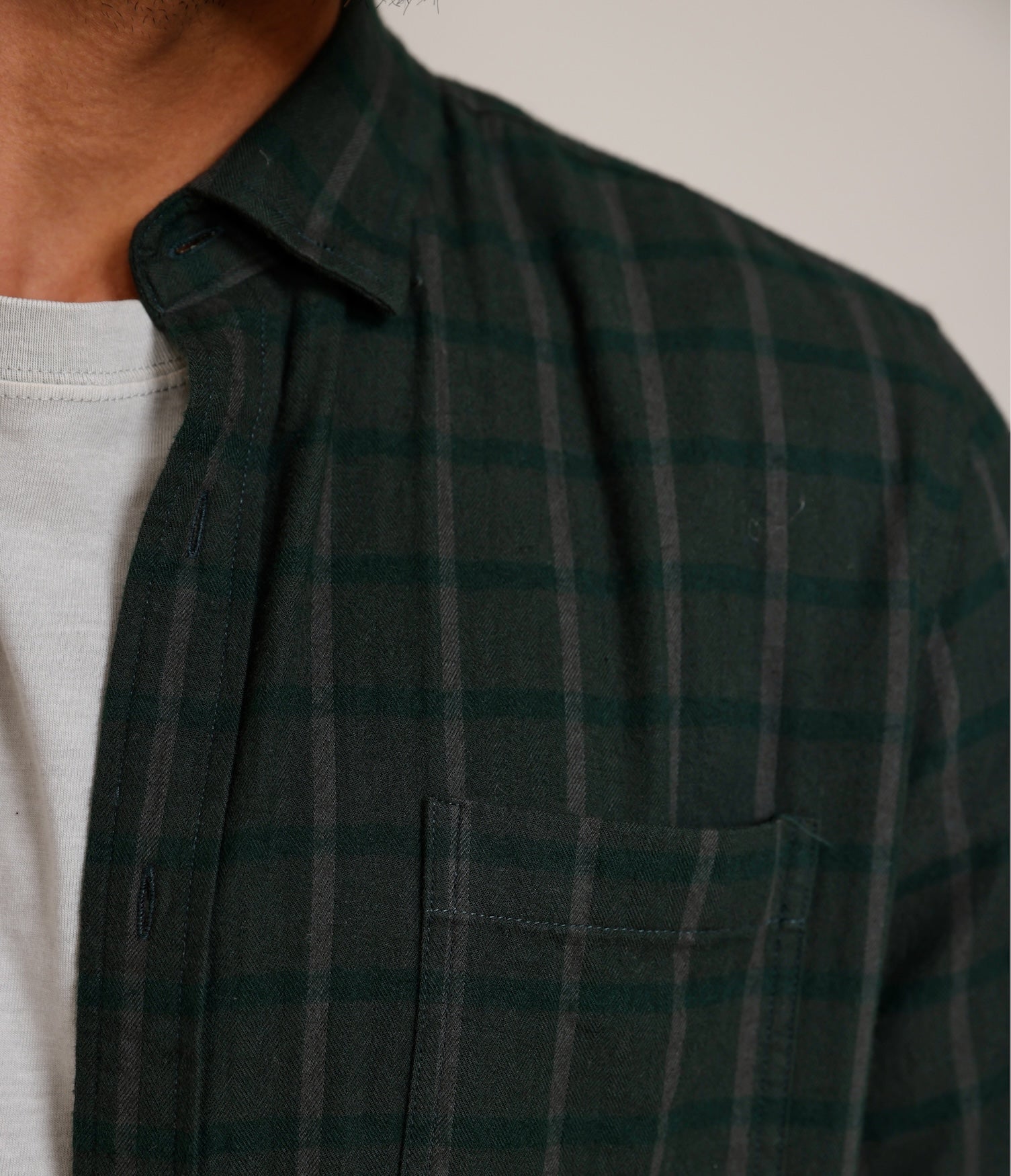 Camisa Franela Delgada Verde - Camisa