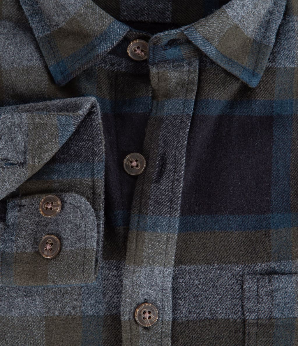 Camisa Franela Gruesa Azul - Camisa