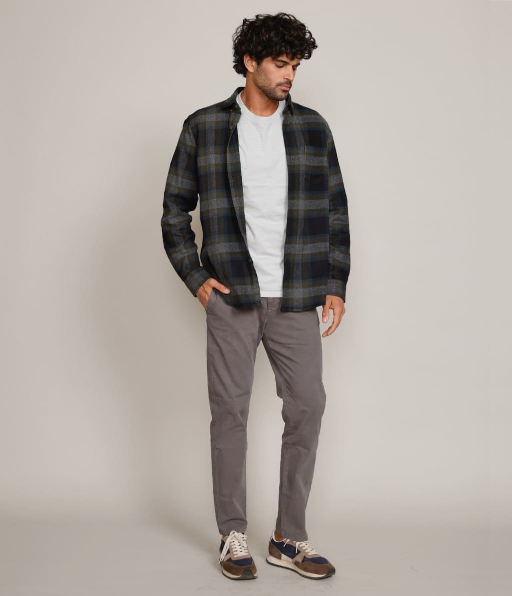 Camisa Franela Gruesa Azul - Camisa