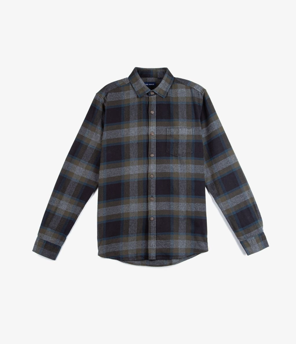 Camisa Franela Gruesa Azul - Camisa