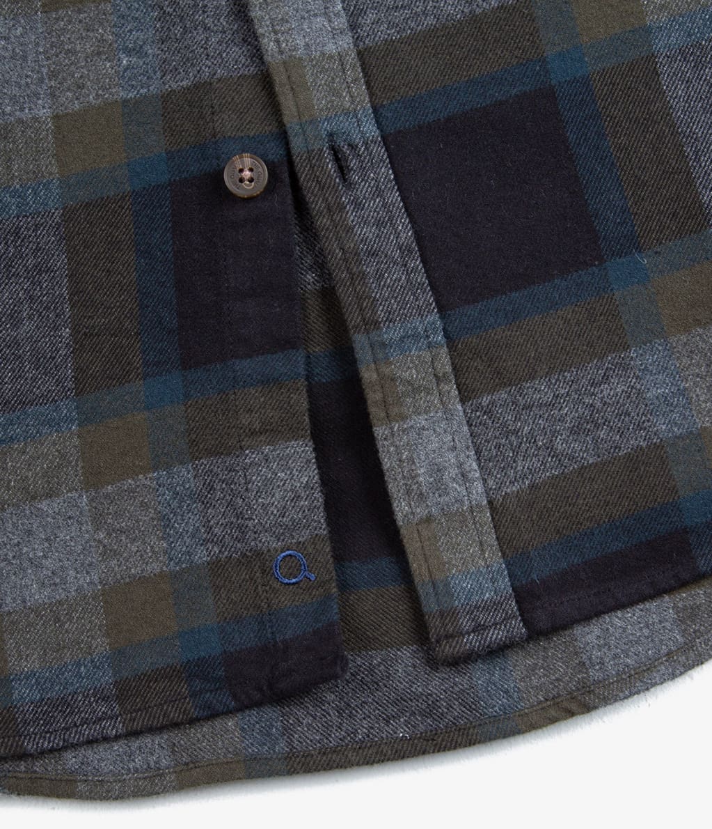 Camisa Franela Gruesa Azul - Camisa
