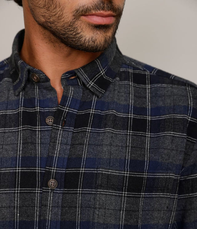 Camisa Franela Gruesa Café - Camisa