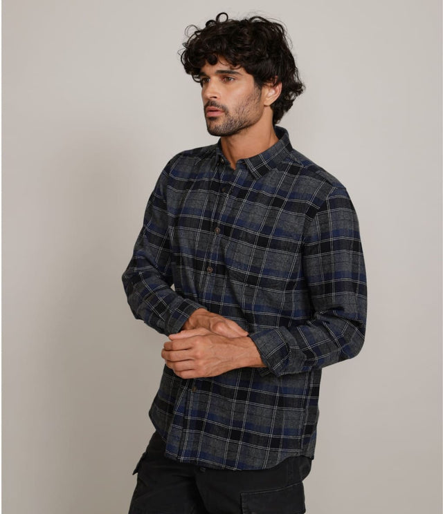 Camisa Franela Gruesa Café - Camisa