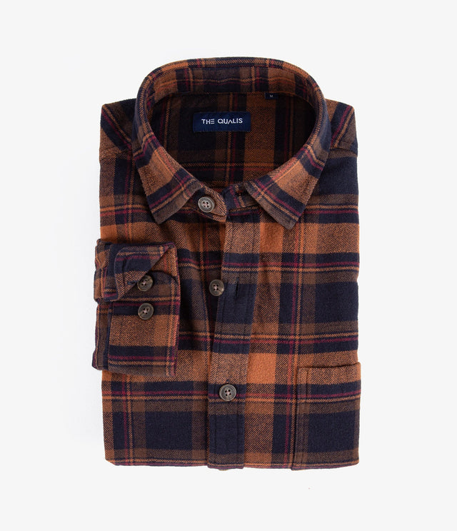 Camisa Franela Gruesa Beige - Camisa