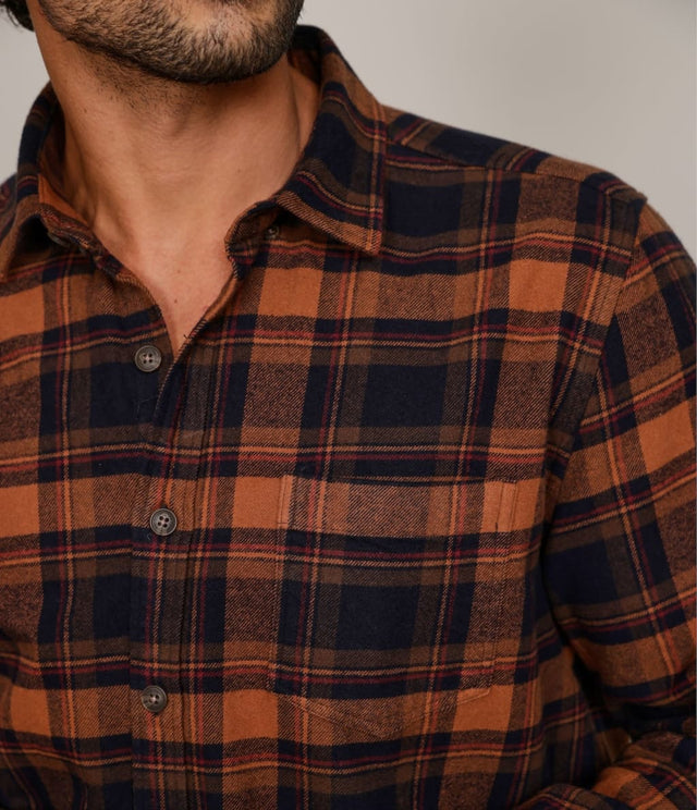 Camisa Franela Gruesa Orange - Camisa