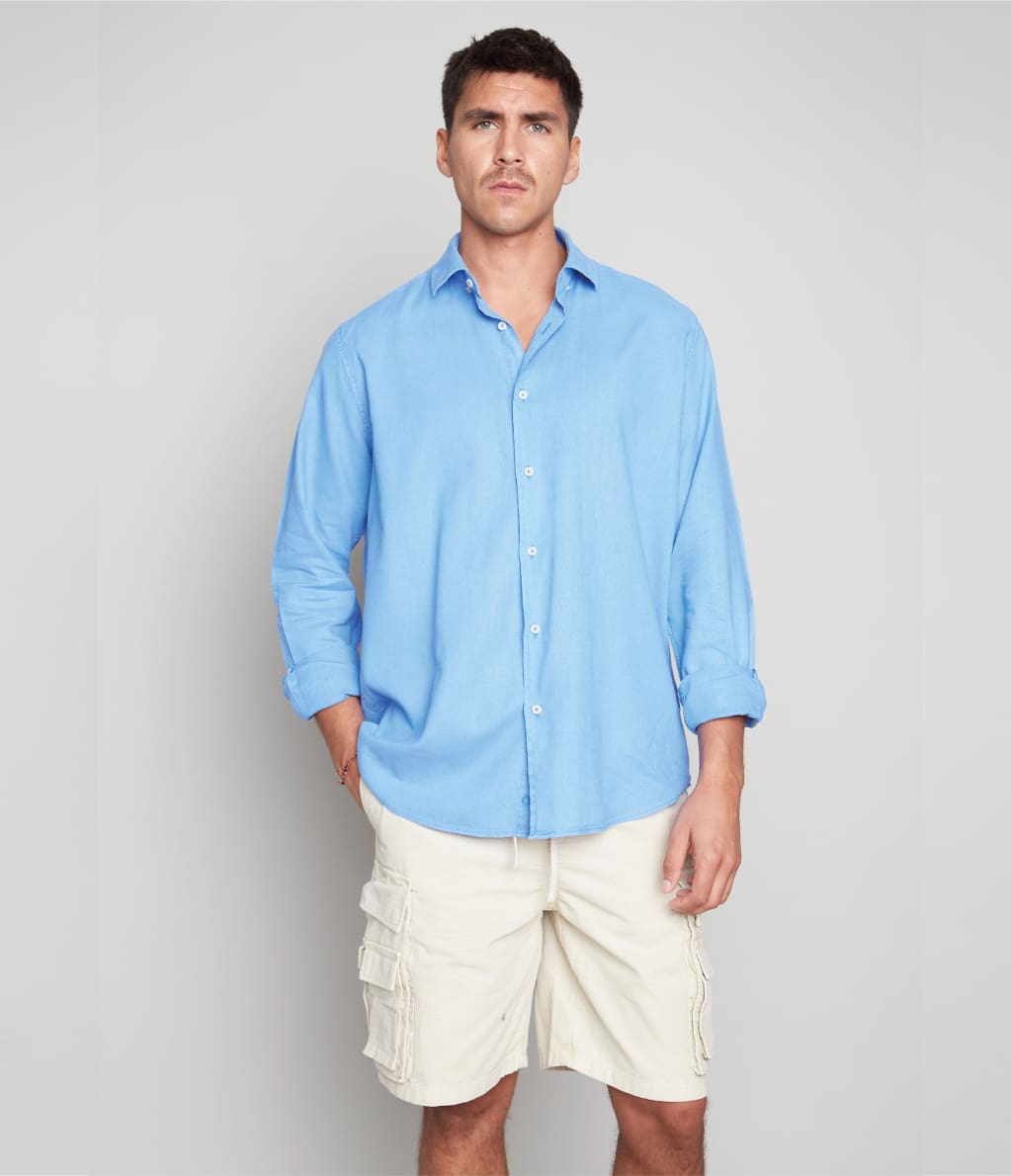 Camisa Gerry M/L Azulino - Camisa